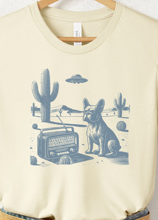 Frenchie French Bulldog Vintage Radio T-Shirt
