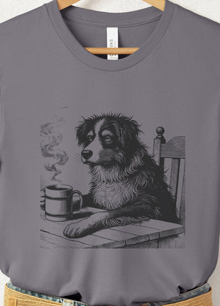 Australian Shepherd Aussie Coffee Morning Mood T-Shirt