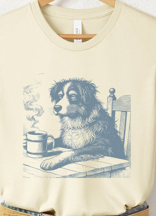 Australian Shepherd Aussie Coffee Morning Mood T-Shirt