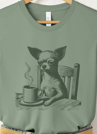 Chihuahua Coffee Morning Mood T-Shirt