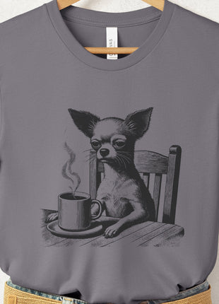 Chihuahua Coffee Morning Mood T-Shirt