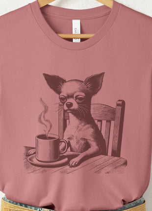 Chihuahua Coffee Morning Mood T-Shirt