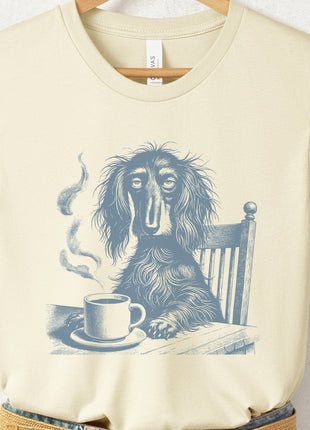 Dachshund Coffee Morning Mood T-Shirt