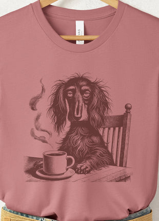 Dachshund Coffee Morning Mood T-Shirt