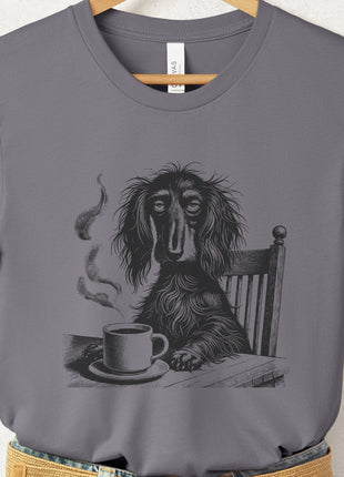 Dachshund Coffee Morning Mood T-Shirt
