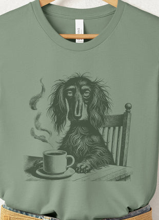 Dachshund Coffee Morning Mood T-Shirt