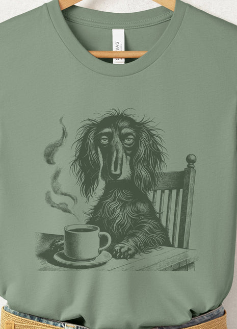 Dachshund Coffee Morning Mood T-Shirt