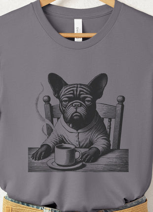 French Bulldog Frenchie Coffee Morning Mood T-Shirt