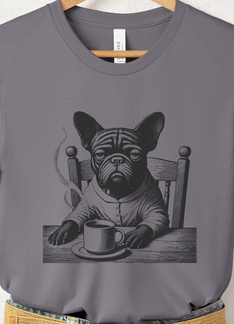 French Bulldog Frenchie Coffee Morning Mood T-Shirt