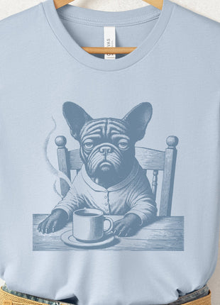 French Bulldog Frenchie Coffee Morning Mood T-Shirt