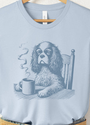 Cavalier King Charles Spaniel Coffee Morning Mood T-Shirt