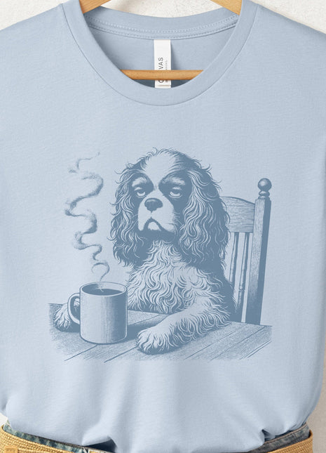 Cavalier King Charles Spaniel Coffee Morning Mood T-Shirt