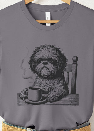 Shih Tzu Coffee Morning Mood T-Shirt