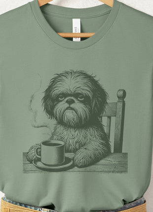Shih Tzu Coffee Morning Mood T-Shirt