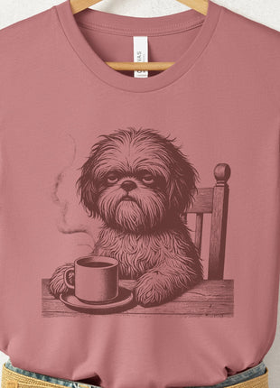 Shih Tzu Coffee Morning Mood T-Shirt