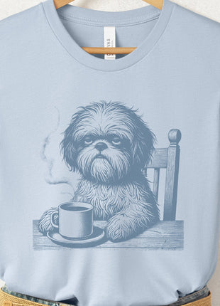 Shih Tzu Coffee Morning Mood T-Shirt