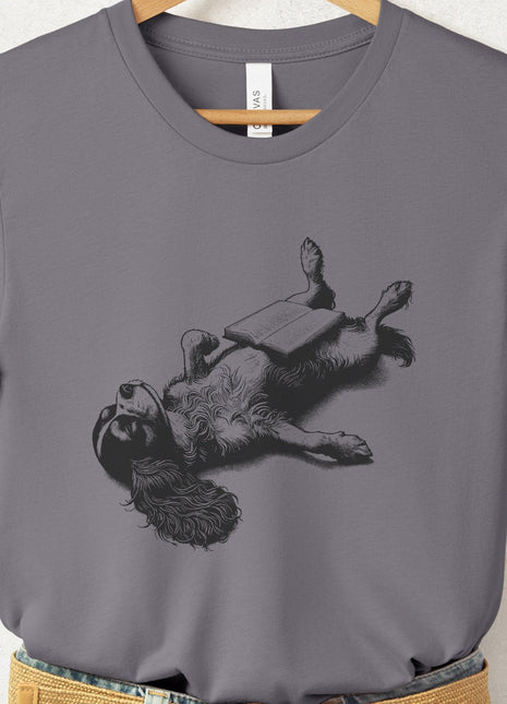Cavalier King Charles Spaniel Book Nap T-Shirt
