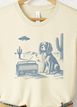 Cavalier King Charles Spaniel Vintage Radio T-Shirt