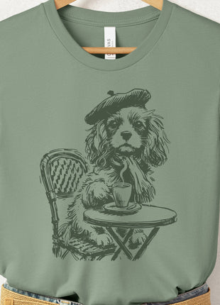 Cavalier King Charles Spaniel Paris France T-Shirt