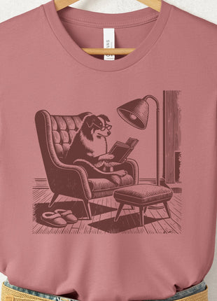 Australian Shepherd Aussie Reading Chair T-Shirt