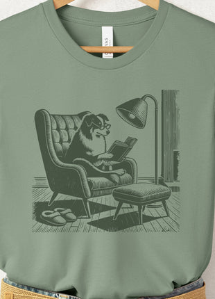 Australian Shepherd Aussie Reading Chair T-Shirt