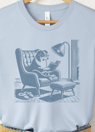 Australian Shepherd Aussie Reading Chair T-Shirt