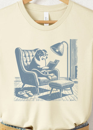 Australian Shepherd Aussie Reading Chair T-Shirt