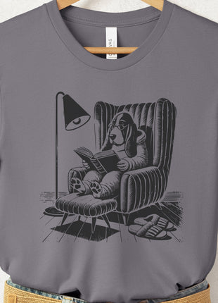 Basset Hound Reading Chair T-Shirt