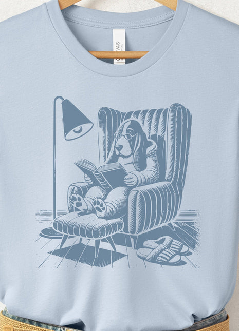 Basset Hound Reading Chair T-Shirt