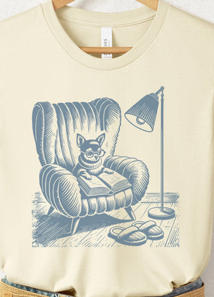 Chihuahua Reading Chair T-Shirt