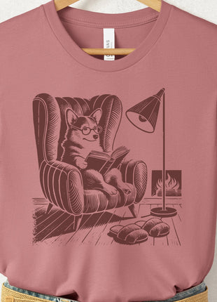 Corgi Reading Chair T-Shirt