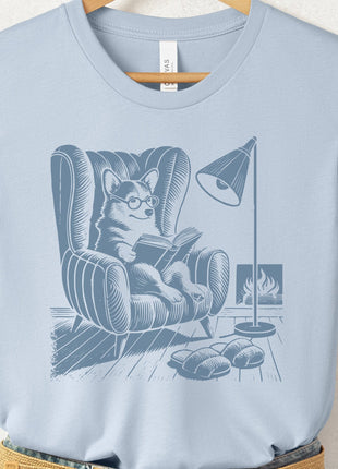 Corgi Reading Chair T-Shirt