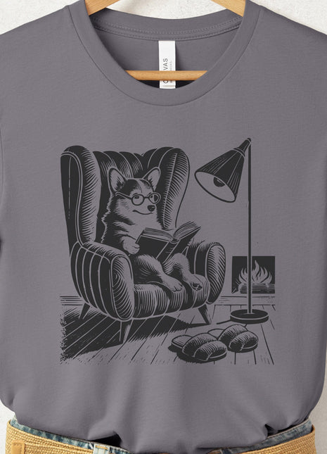 Corgi Reading Chair T-Shirt