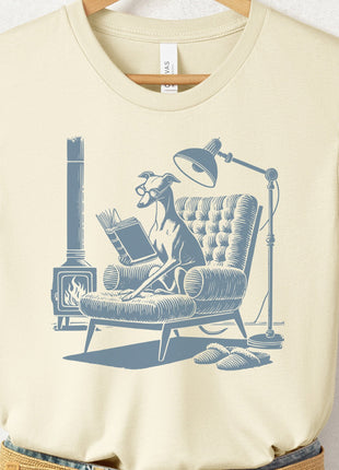 Italian Greyhound Whippet Reading Chair T-Shirt