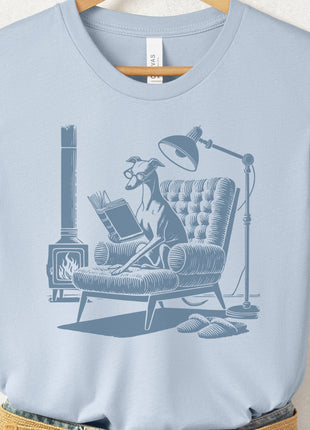 Italian Greyhound Whippet Reading Chair T-Shirt