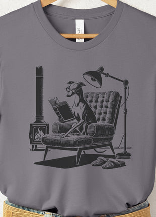 Italian Greyhound Whippet Reading Chair T-Shirt
