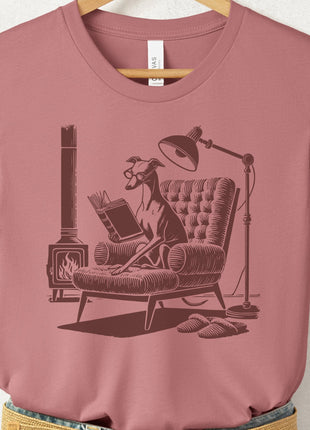 Italian Greyhound Whippet Reading Chair T-Shirt