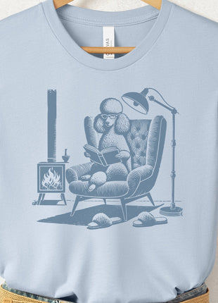 Poodle Reading Chair T-Shirt