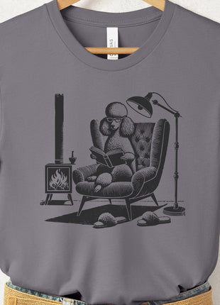 Poodle Reading Chair T-Shirt