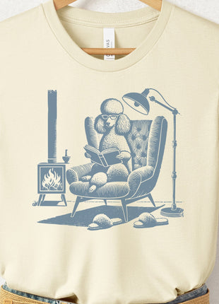 Poodle Reading Chair T-Shirt