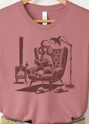Poodle Reading Chair T-Shirt