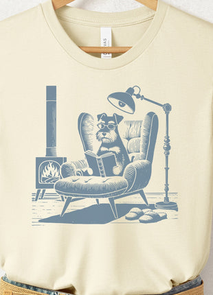 Schnauzer Reading Chair T-Shirt