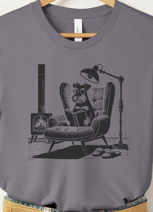 Schnauzer Reading Chair T-Shirt