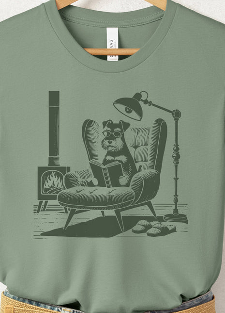 Schnauzer Reading Chair T-Shirt
