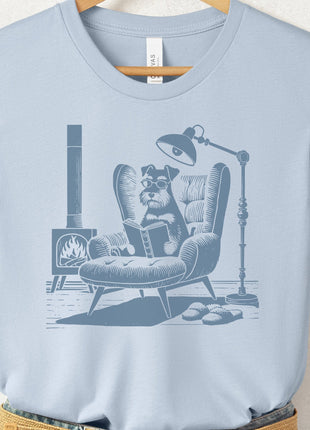 Schnauzer Reading Chair T-Shirt