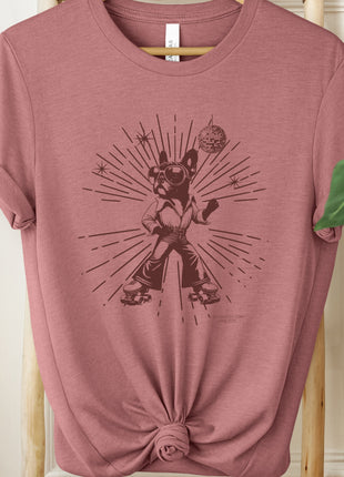 French Bulldog Frenchie Roller Disco T-Shirt