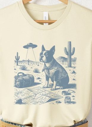 Boston Terrier Desert Survey T-Shirt