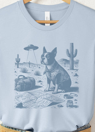 Boston Terrier Desert Survey T-Shirt