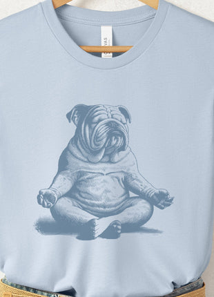 English Bulldog Meditate Yoga T-Shirt