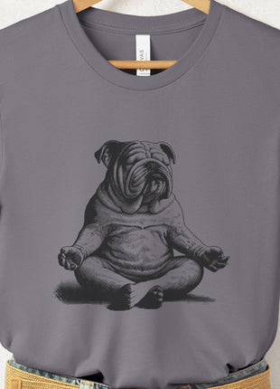 English Bulldog Meditate Yoga T-Shirt
